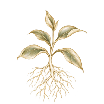 Growing leafy plant with roots — Investigate