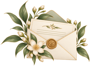 Botanical newsletter envelope